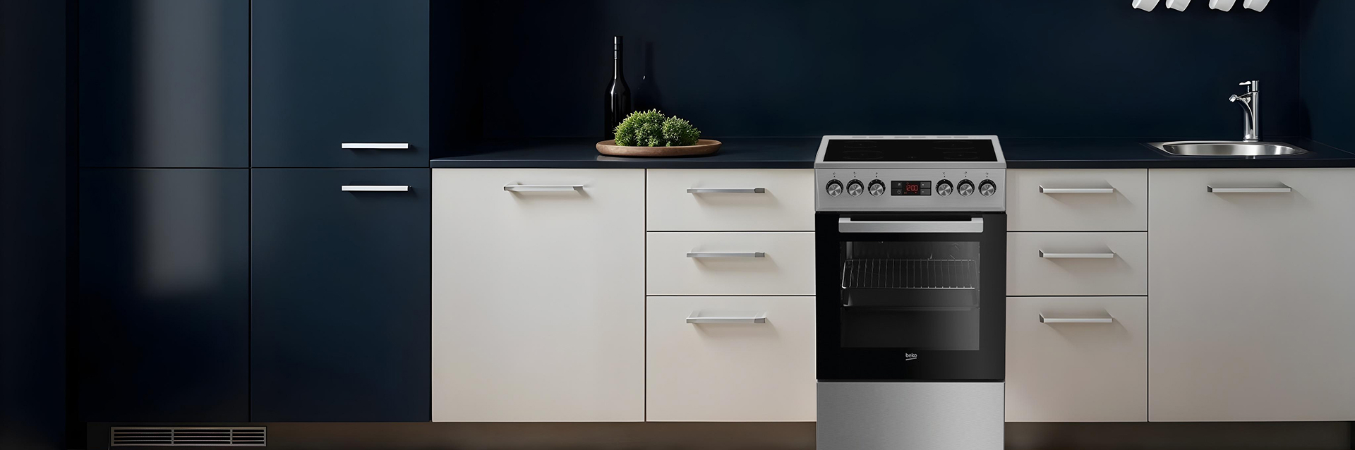 Установка электроплиты Beko