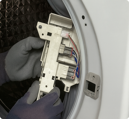 Замена устройства блокировки люка стиральной машины Beko